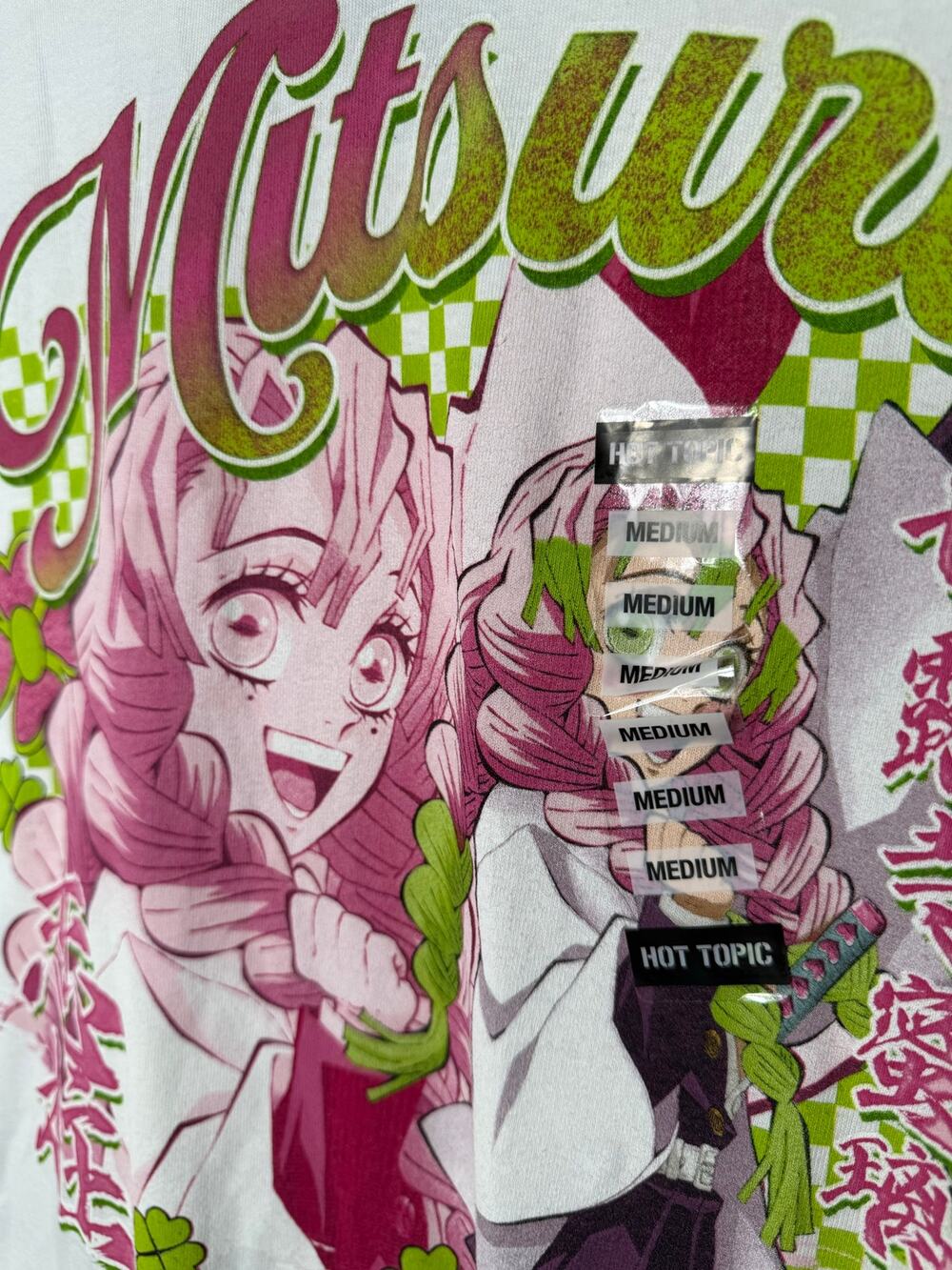 Demon Slayer: Kimetsu No Yaiba Mitsuri Clovers T-Shirt Sz M Anime Love Hashira